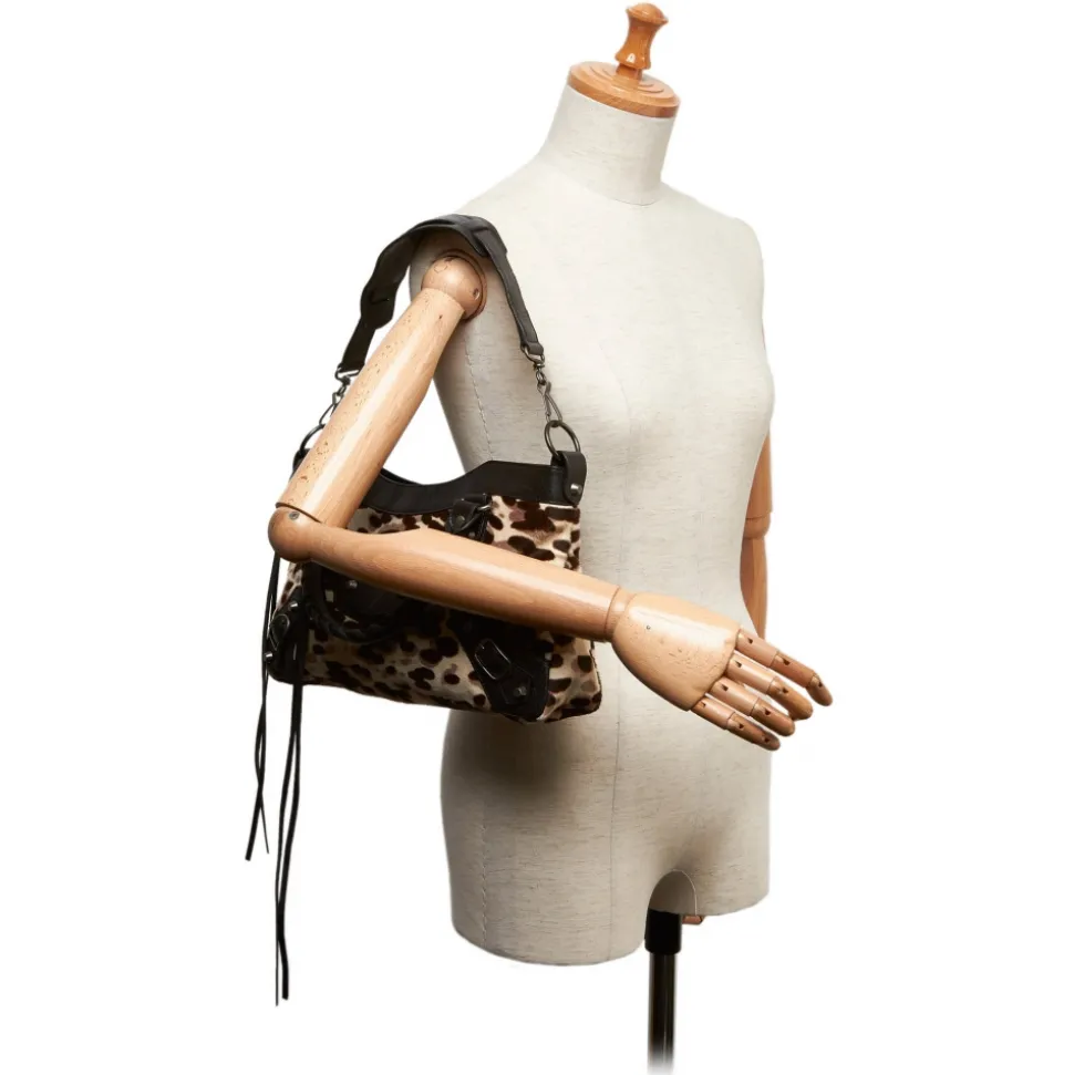 Balenciaga Vintage - Motocross Pony Hair Classic City Bag - Brown - Pony Hair and Leather Handbag - Luxury High Quality - Avvenice