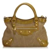 Balenciaga Vintage - Motocross Canvas Giant Town Bag - Brown Beige - Leather and Canvas Handbag - Luxury High Quality - Avvenice