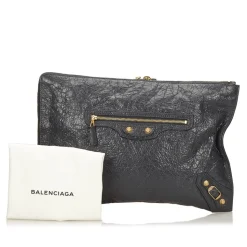 Balenciaga Vintage - Motocross Giant Clutch Arena Bag - Grey - Leather Handbag - Luxury High Quality - Avvenice