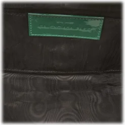 Balenciaga Vintage - Satin Clutch Bag - Green - Fabric and Patent Leather Clutch Bag - Luxury High Quality - Avvenice