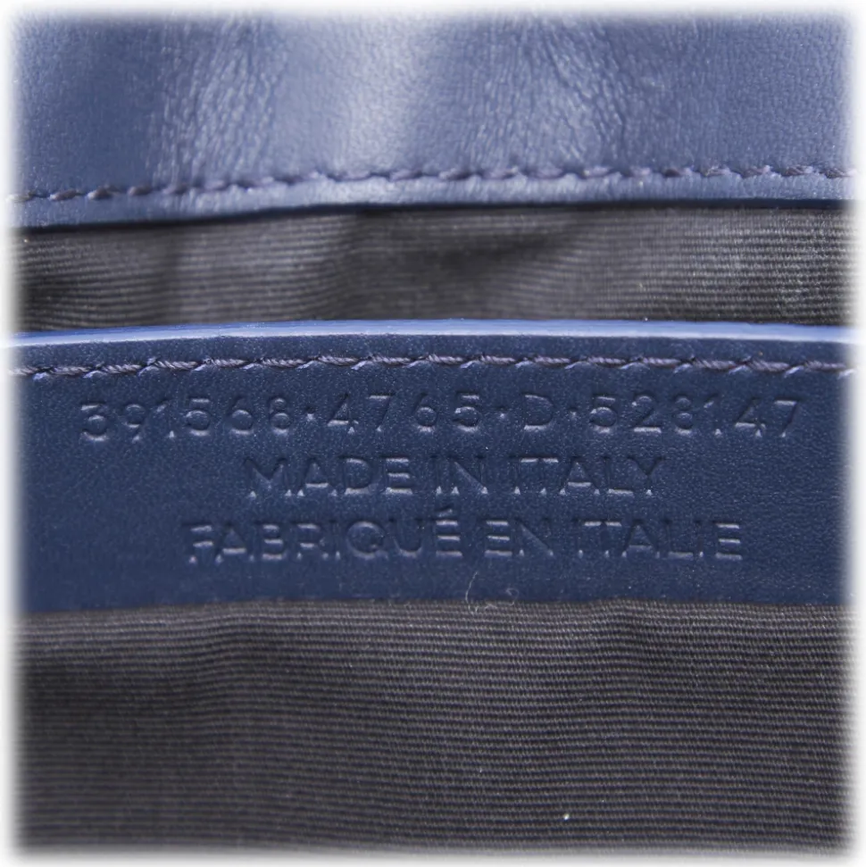 Balenciaga Vintage - Straw Le Dix Satchel - Blue Navy - Straw and Leather Handbag - Luxury High Quality - Avvenice