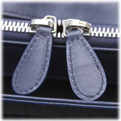 Balenciaga Vintage - Straw Le Dix Satchel - Blue Navy - Straw and Leather Handbag - Luxury High Quality - Avvenice