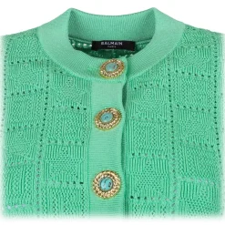 Balmain - Cardigan - Light Green - Balmain Exclusive Luxury Collection - Avvenice