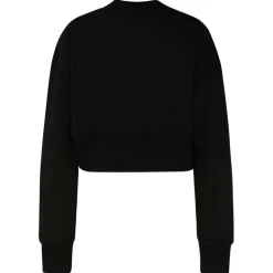 Balmain - Cotton Logo Print Cropped Sweatshirt - Black - Balmain Exclusive Luxury Collection - Avvenice