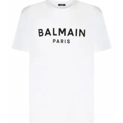 Balmain - Cotton Logo Print T-Shirt - White - Balmain Exclusive Luxury Collection - Avvenice