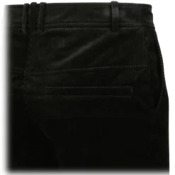 Balmain - Cotton Suede Cropped Trousers - Black - Balmain Exclusive Luxury Collection - Avvenice