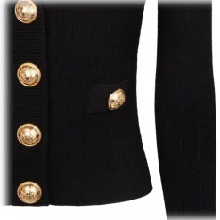 Balmain - Cropped Cardigan - Black - Balmain Exclusive Luxury Collection - Avvenice