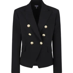 Balmain - Double Breasted Blazer - Black - Balmain Exclusive Luxury Collection - Avvenice