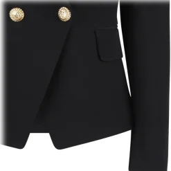 Balmain - Double Breasted Blazer - Black - Balmain Exclusive Luxury Collection - Avvenice