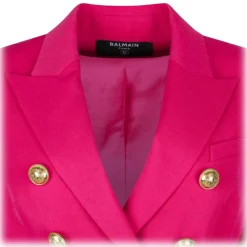 Balmain - Double Breasted Jacket - Fuchsia - Balmain Exclusive Luxury Collection - Avvenice