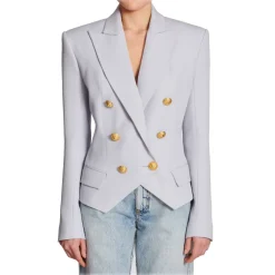 Balmain - Double-Breasted Wool Jacket - Blue - Exclusive Luxury Collection - Avvenice