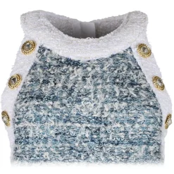 Balmain - Dress - Blue White - Balmain Exclusive Luxury Collection - Avvenice