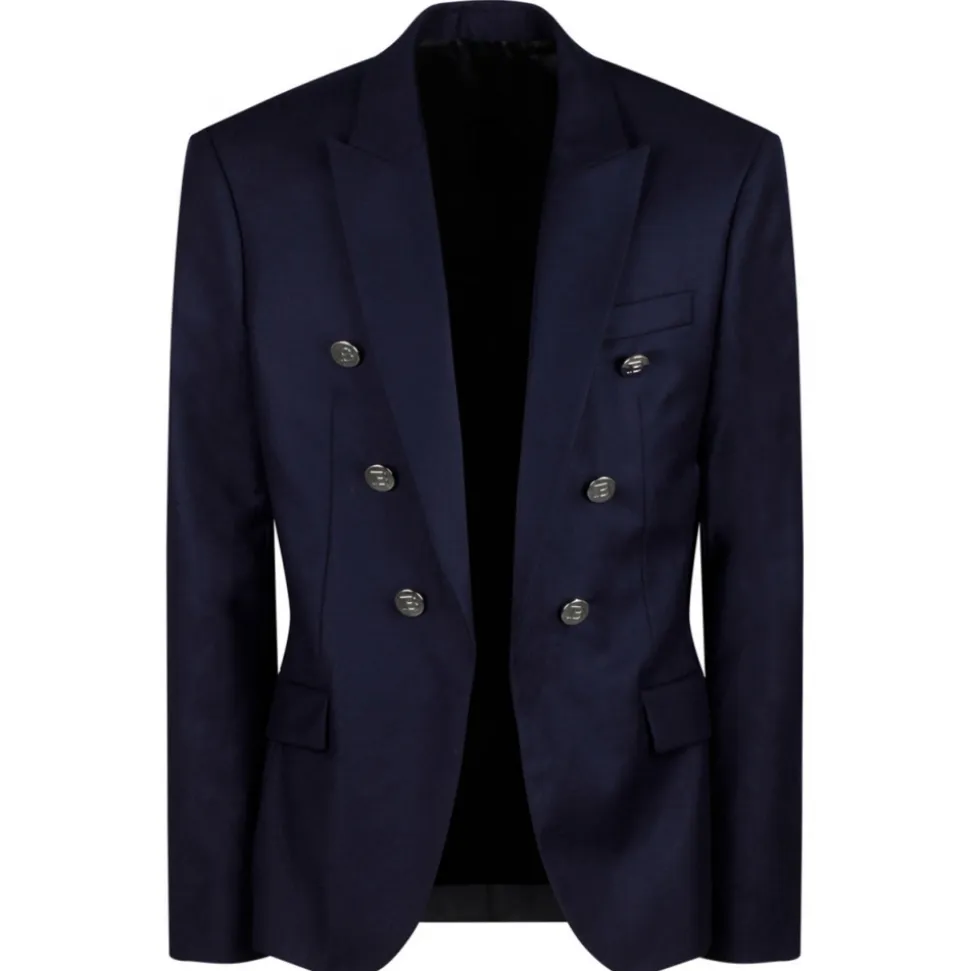 Balmain - Embossed Buttons Blazer - Blue - Balmain Exclusive Luxury Collection - Avvenice