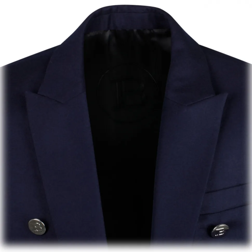 Balmain - Embossed Buttons Blazer - Blue - Balmain Exclusive Luxury Collection - Avvenice