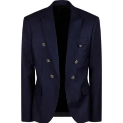Balmain - Embossed Buttons Blazer - Blue - Balmain Exclusive Luxury Collection - Avvenice