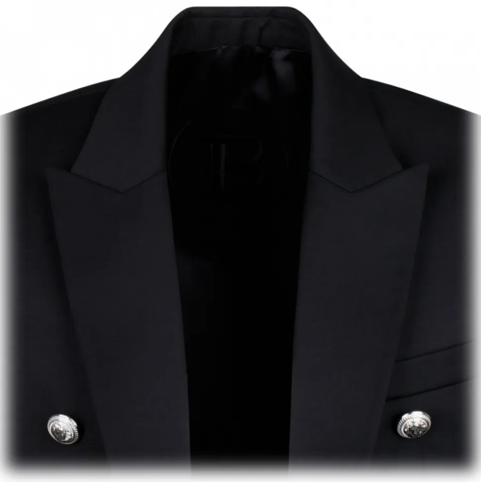 Balmain - Embossed Buttons Blazer - Black - Balmain Exclusive Luxury Collection - Avvenice