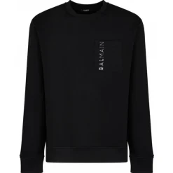 Balmain - Embossed Logo Sweatshirt - Black - Balmain Exclusive Luxury Collection - Avvenice