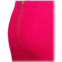 Balmain - Fine Knit Skirt - Fuchsia - Balmain Exclusive Luxury Collection - Avvenice