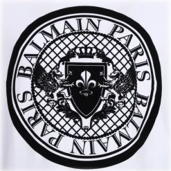 Balmain - Flocked Coin T-Shirt - White - Balmain Exclusive Luxury Collection - Avvenice