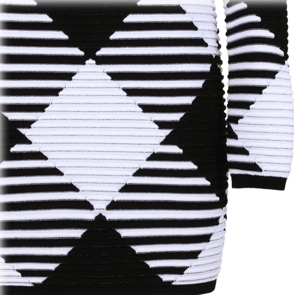 Balmain - Gingham Knit Mini Dress - Black White - Balmain Exclusive Luxury Collection - Avvenice