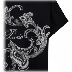 Balmain - Iconic Paisley Print T-Shirt - Black - Balmain Exclusive Luxury Collection - Avvenice