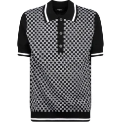 Balmain - Jacquard Polo Shirt - Black - Balmain Exclusive Luxury Collection - Avvenice