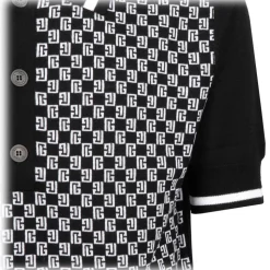Balmain - Jacquard Polo Shirt - Black - Balmain Exclusive Luxury Collection - Avvenice
