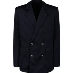 Balmain - Jersey Mini Monogram Blazer - Navy Blue - Balmain Exclusive Luxury Collection - Avvenice