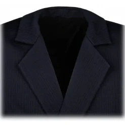 Balmain - Jersey Mini Monogram Blazer - Navy Blue - Balmain Exclusive Luxury Collection - Avvenice