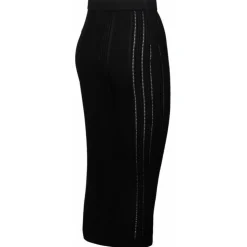 Balmain - Knit Midi Skirt - Black - Balmain Exclusive Luxury Collection - Avvenice