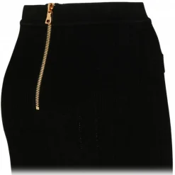 Balmain - Knitted Buttoned Mini Skirt - Black - Balmain Exclusive Luxury Collection - Avvenice