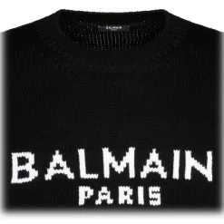 Balmain - Knitted Construction Jumper - Black - Balmain Exclusive Luxury Collection - Avvenice