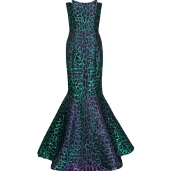 Balmain - Leopard Print Strapless Long Dress - Balmain Exclusive Luxury Collection - Avvenice