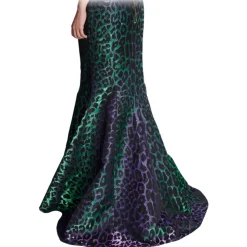 Balmain - Leopard Print Strapless Long Dress - Balmain Exclusive Luxury Collection - Avvenice