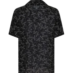 Balmain - Logo Print Shirt - Black - Balmain Exclusive Luxury Collection - Avvenice
