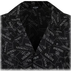 Balmain - Logo Print Shirt - Black - Balmain Exclusive Luxury Collection - Avvenice