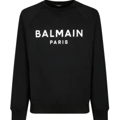 Balmain - Logo Print Sweatshirt - Black - Balmain Exclusive Luxury Collection - Avvenice