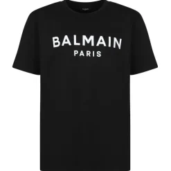 Balmain - Logo Print T-Shirt - Black - Balmain Exclusive Luxury Collection - Avvenice