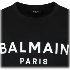 Balmain - Logo Print T-Shirt - Black - Balmain Exclusive Luxury Collection - Avvenice
