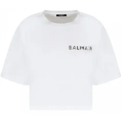 Balmain - Logo Print T-Shirt - White - Balmain Exclusive Luxury Collection - Avvenice