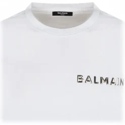 Balmain - Logo Print T-Shirt - White - Balmain Exclusive Luxury Collection - Avvenice