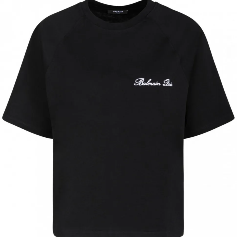 Balmain - Logo Signature T-Shirt - Black - Balmain Exclusive Luxury Collection - Avvenice