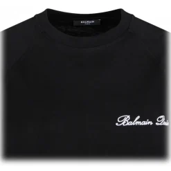 Balmain - Logo Signature T-Shirt - Black - Balmain Exclusive Luxury Collection - Avvenice