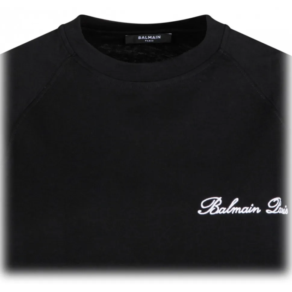 Balmain - Logo Signature T-Shirt - Black - Balmain Exclusive Luxury Collection - Avvenice
