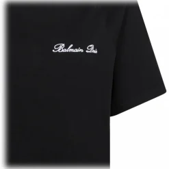 Balmain - Logo Signature T-Shirt - Black - Balmain Exclusive Luxury Collection - Avvenice