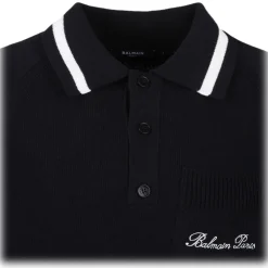 Balmain - Longsleeves Polo Shirt - Black - Balmain Exclusive Luxury Collection - Avvenice