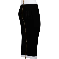 Balmain - Midi Skirt - Black White - Balmain Exclusive Luxury Collection - Avvenice