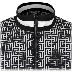 Balmain - Monogram Reversible Bomber Jacket - Black White - Balmain Exclusive Luxury Collection - Avvenice