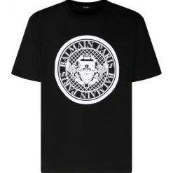 Balmain - Organic Cotton Logo Print T-Shirt - Black - Balmain Exclusive Luxury Collection - Avvenice