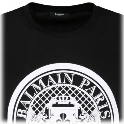 Balmain - Organic Cotton Logo Print T-Shirt - Black - Balmain Exclusive Luxury Collection - Avvenice